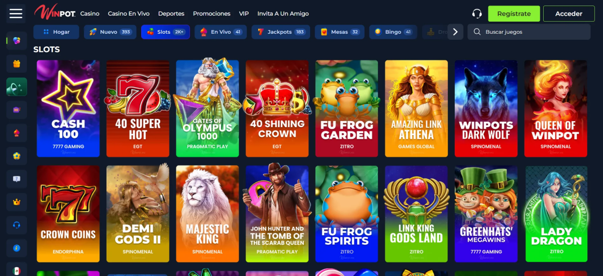 winpot casino juegos